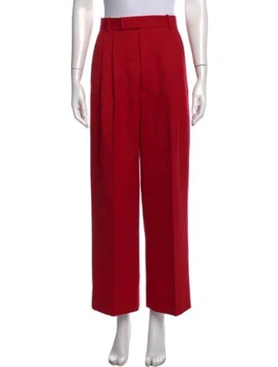 Pre-owned Celine Wide Leg Pants In Red