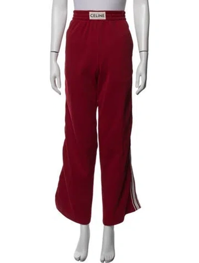 Pre-owned Celine Wide Leg Pants In Red
