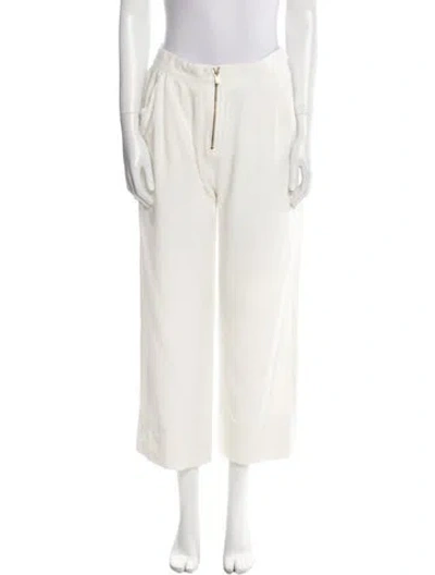 Pre-owned Celine Wide Leg Pants In White