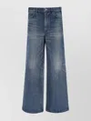 Celine Wide Leg Trousers Faded Effect In Blue