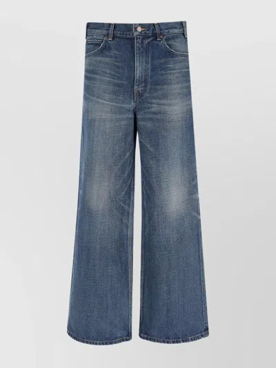 CELINE WIDE LEG TROUSERS FADED EFFECT