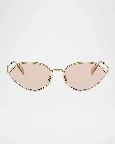 Celine Wired 58mm Oval Sunglasses In Multi