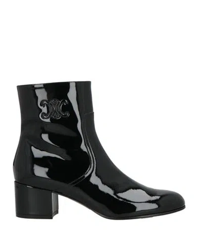 Celine Woman Ankle Boots Black Size 6 Calfskin