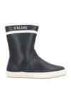 Celine Woman Ankle Boots Midnight Blue Size 11 Rubber In Blue