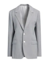 Celine Striped Polyester And Cotton Blend Single-breasted Jude Jacket In Blue And White In Blue