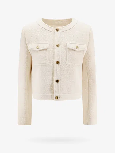 Celine Woman Blazer Woman Beige Blazers E Vests In Cream