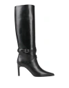 Celine Woman Knee Boots Black Size 10 Calfskin In Black