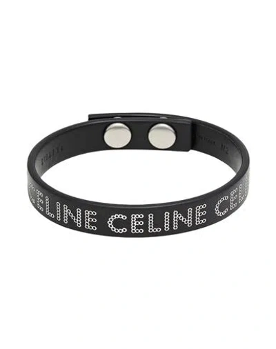 Celine Woman Bracelet Black Size - Leather