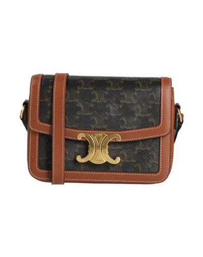 Celine Woman Cross-body Bag Brown Size - Leather