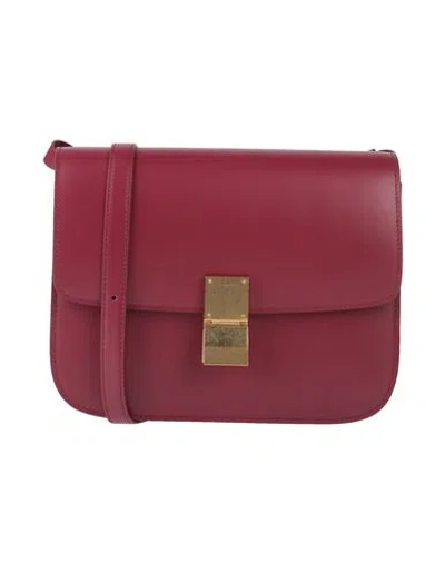 Celine Woman Cross-body Bag Burgundy Size - Calfskin In Red