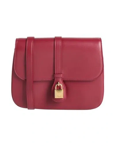 Celine Woman Cross-body Bag Burgundy Size - Leather In Red