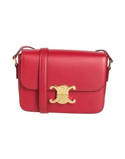 Celine Woman Cross-body Bag Red Size - Leather