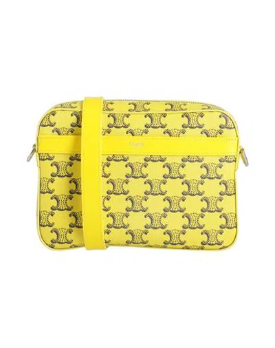 Celine Woman Cross-body Bag Yellow Size - Pvc - Polyvinyl Chloride, Cotton, Polyurethane