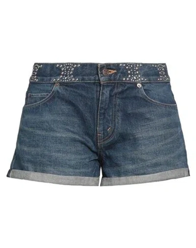 Celine Woman Denim Shorts Blue Size 28 Cotton