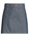 Celine Woman Denim Skirt Blue Size 28 Cotton In Blue
