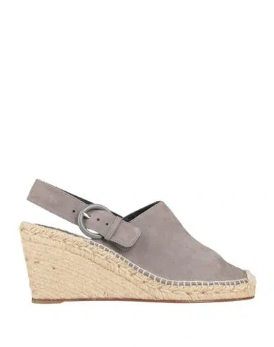 Celine Woman Espadrilles Grey Size 5 Leather