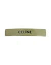 Celine Woman Hair Accessory Sage Green Size - Acetate, Steel