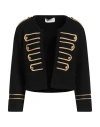 Celine Woman Jacket Black Size M Wool, Cotton, Silk, Polyamide In Black
