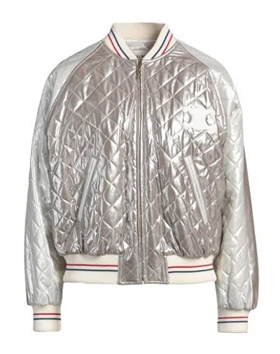 Celine Woman Jacket Silver Size 6 Silk
