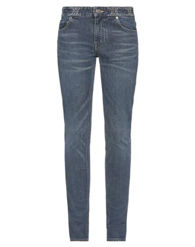 CELINE CELINE WOMAN JEANS BLUE SIZE 30 COTTON, ELASTANE