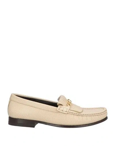 Celine Woman Loafers Beige Size 7.5 Calfskin