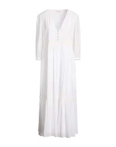 Celine Woman Maxi Dress White Size 8 Cotton