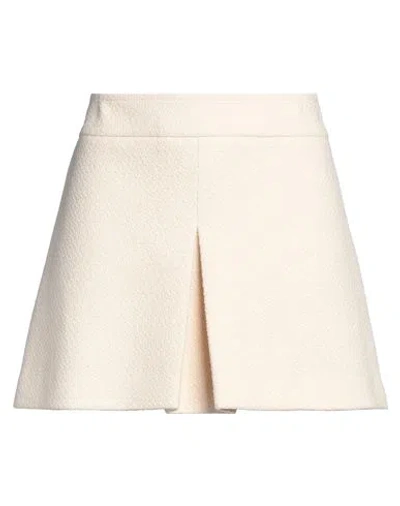 Celine Woman Mini Skirt Ivory Size 8 Cashmere, Wool, Polyamide