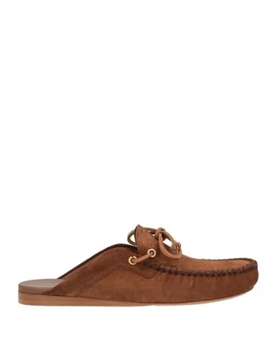 Celine Woman Mules & Clogs Camel Size 8 Calfskin In Brown
