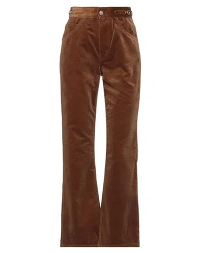 Celine Woman Pants Camel Size 27 Cotton In Beige