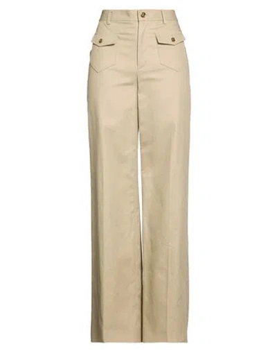 Celine Woman Pants Sage Green Size 10 Cotton In Brown