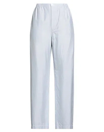 Celine Woman Pants Sky Blue Size 8 Silk