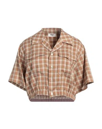 Celine Woman Shirt Beige Size 6 Silk