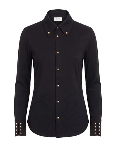 Celine Woman Shirt Black Size S Cotton