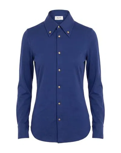 Celine Woman Shirt Blue Size S Cotton