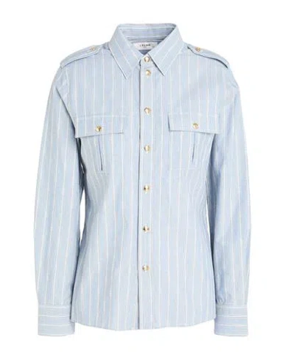 Celine Woman Shirt Sky Blue Size Xs Cotton