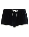 Celine Triomphe Silk Satin Mini Shorts In Black
