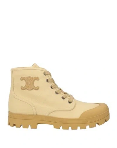 Celine Woman Sneakers Sand Size 9 Textile Fibers In Beige