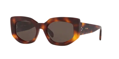 Celine Woman Sunglass Bold 3 Dots Cl40277i In Brown