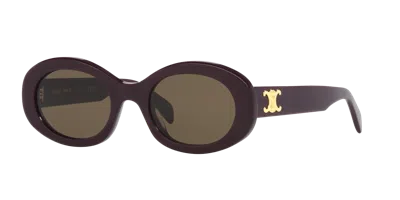 Celine Woman Sunglass Triomphe Cl40194u In Brown