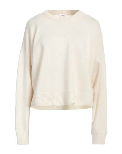 Celine Woman Sweater Ivory Size L Cashmere In White