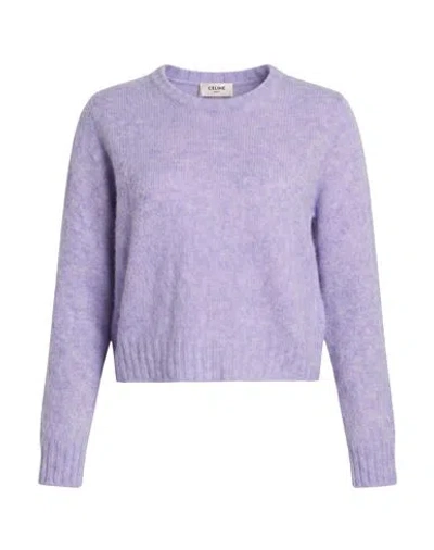 Celine Woman Sweater Lilac Size S Wool In Purple