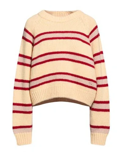 Celine Woman Sweater Sand Size S Cashmere, Wool, Silk In Nude