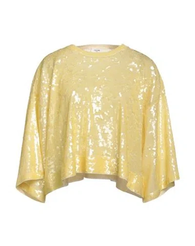Celine Woman Sweater Yellow Size S Silk, Cotton