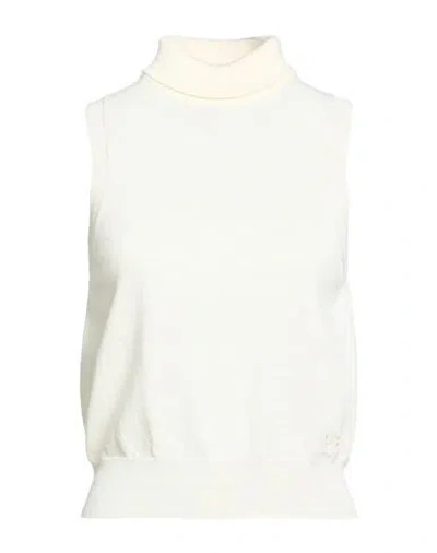 Celine Woman Top Cream Size M Wool, Polyamide In White