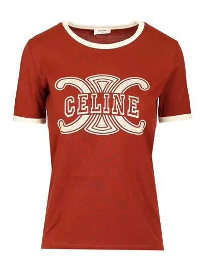 Celine Women 70's T-shirt In Brown