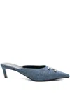 Celine Women Alma Mule T 50 Sabot In Blue