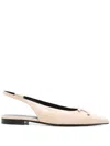 Celine Alma Triomphe Leather Slingback Flat In Multi