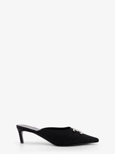 Celine Women Alma Triomphe Gros-grain Mule In Black
