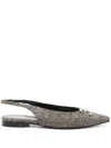 Celine Women Alma Triomphe Slingback Ballerina In Multicolor