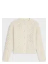 Celine Wool Triomphe Cardigan For Women In 01ow